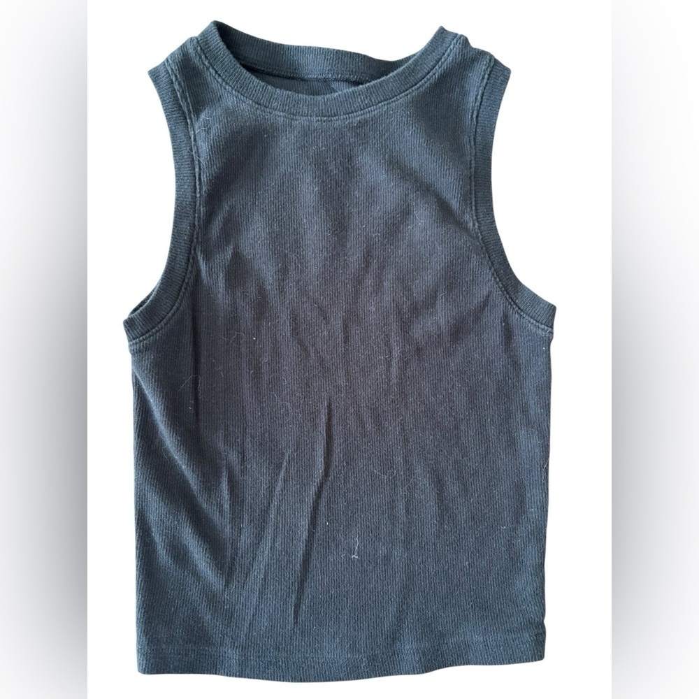 Hollister Charcoal Ribbed Tank Top
